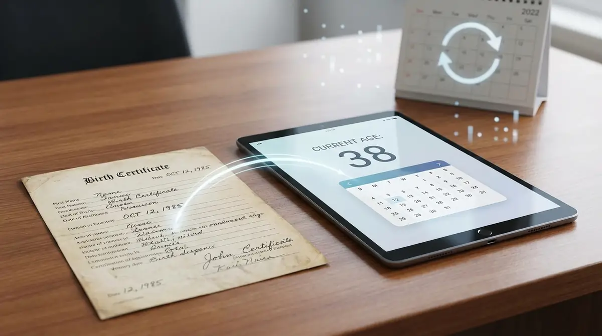 【実践1】年齢計算｜生年月日から現在の年齢を自動算出