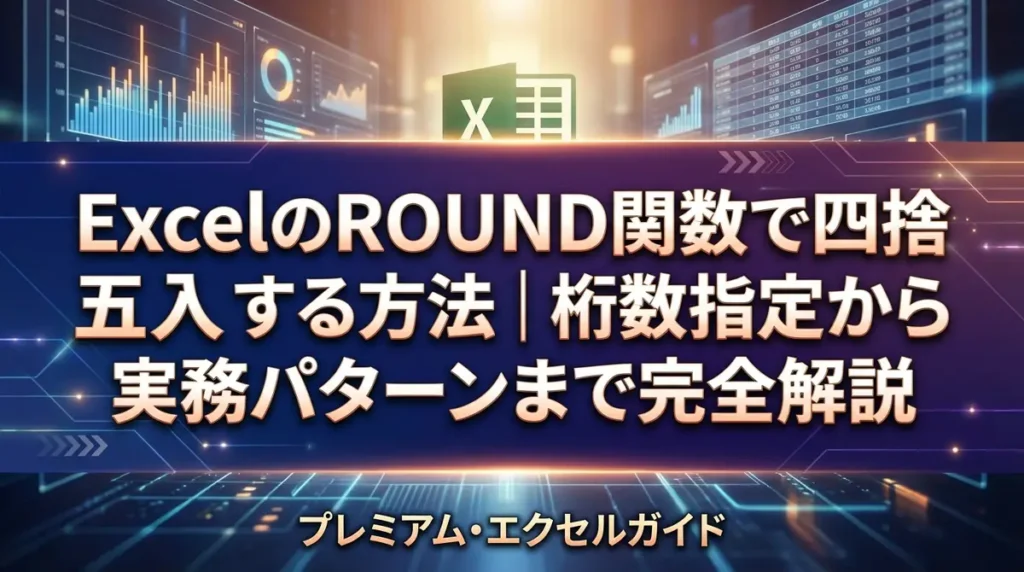 ExcelのROUND関数で四捨五入する方法｜桁数指定から実務パターンまで完全解説