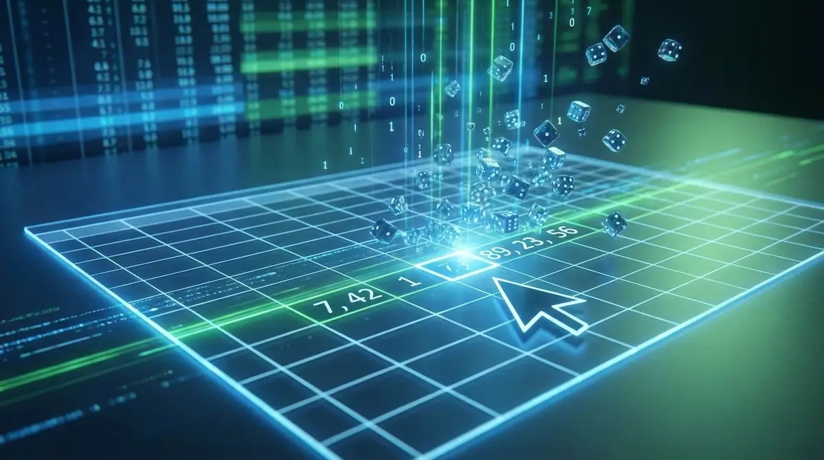 Excelで整数の乱数を作成する基本手順