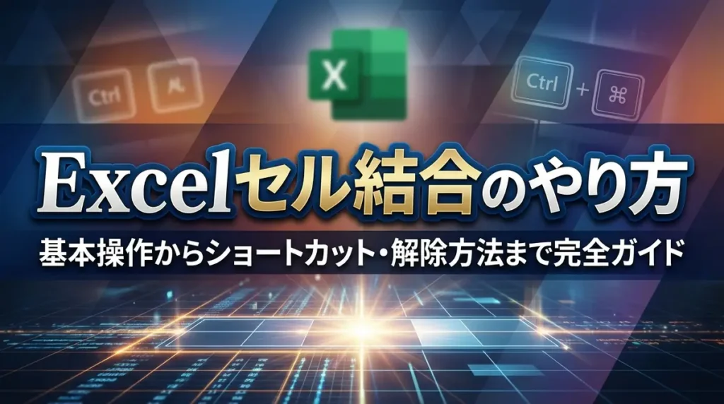 Excelセル結合のやり方｜基本操作からショートカット・解除方法まで完全ガイド