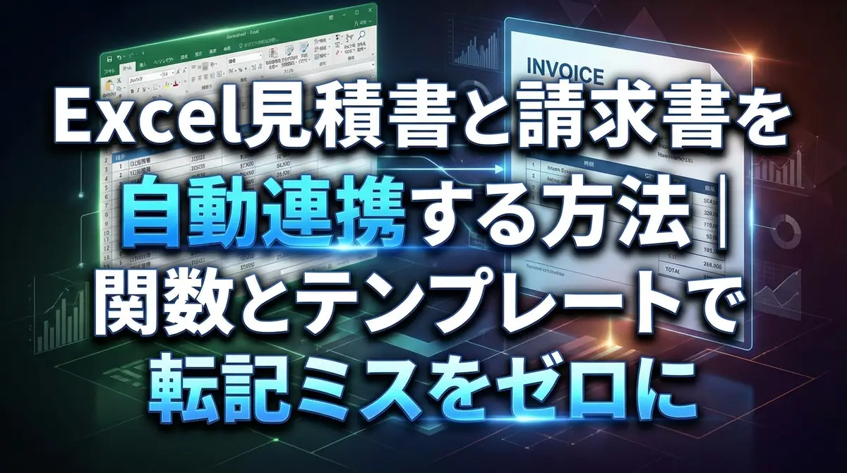 Excel見積書と請求書を自動連携する方法｜関数とテンプレートで転記ミスをゼロに