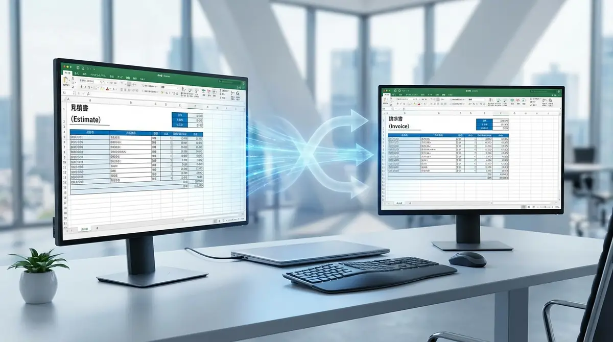 【結論】XLOOKUP関数で見積書から請求書へ自動連携する最速の方法