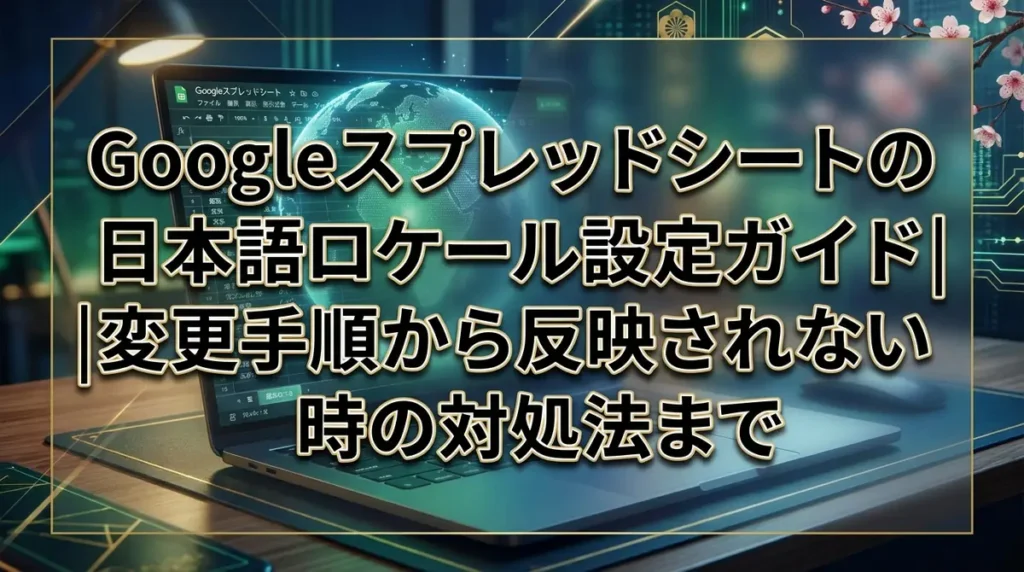 Googleスプレッドシートの日本語ロケール設定ガイド｜変更手順から反映されない時の対処法まで