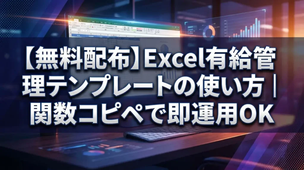 【無料配布】Excel有給管理テンプレートの使い方｜関数コピペで即運用OK