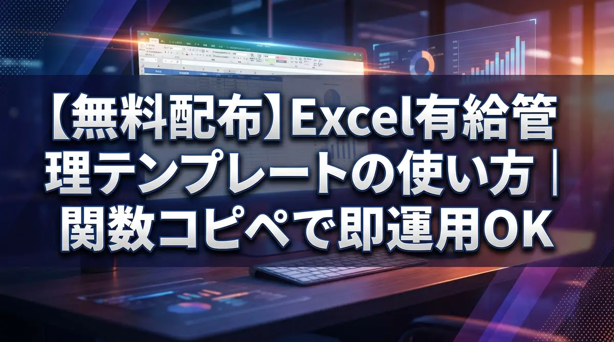 【無料配布】Excel有給管理テンプレートの使い方｜関数コピペで即運用OK